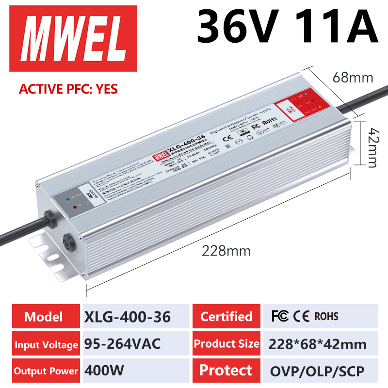 Xlg-400-36-36v11a พร้อมฟังก์ชัน PFC