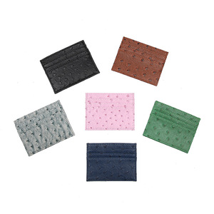 Nuevo diseño de avestruz/serpiente/patrón de cocodrilo PU tarjetero de cuero para mujer estuche delgado para tarjetas 6 ranuras para tarjetas billetera de bolsillo - Product Image 2