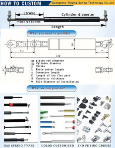 Amortisseur à gaz personnalisé pour voiture en gros, ressort de levage de châssis, ressort à gaz d'équilibrage pour AITO M5 - Product Image 6