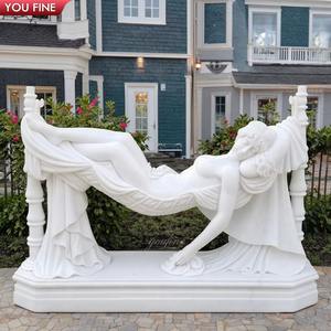 Youfine Europese Klassieke Kunst Collectie Villa Decor Marmeren Vrouwelijke Figuur Liegende Vrouw Sculptuur - Product Image 3