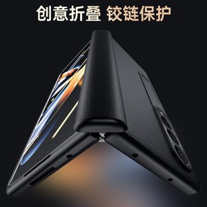 Samsung Z Fold 6 telefon kılıfı hakiki deri menteşe ve temperli cam ile koruma kapağı Samsung Z Fold 5 4 3 için uygun