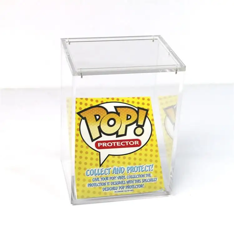 Fábrica al por mayor pila de acrílico 4 pulgadas figuras de juguete Marvel funko pop protector magnético vitrina transparente funko pop Box
