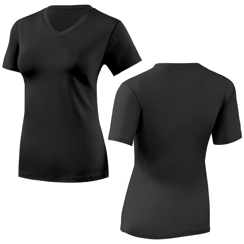 T-shirts de yoga et de course noirs