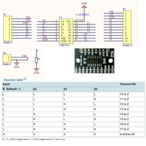 2x 8ch analogico Multiplexer/Demultiplexer 74 hc4051 modulo per Arduino Raspberry Pi Breadboard
