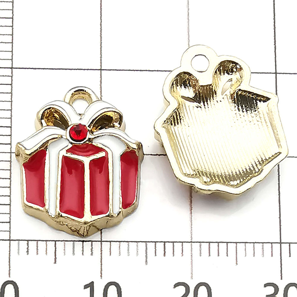 One red dripping oil Christmas gift - 1.5g - 14*17mm - 12531