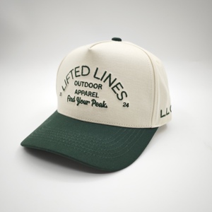 หมวกแก๊ปเบสบอลแบบปรับแต่งได้5แผงหมวกทรักเกอร์หมวกกอราสแนปแบ็คกอรากอล์ฟแบบทูโทน - Product Image 4