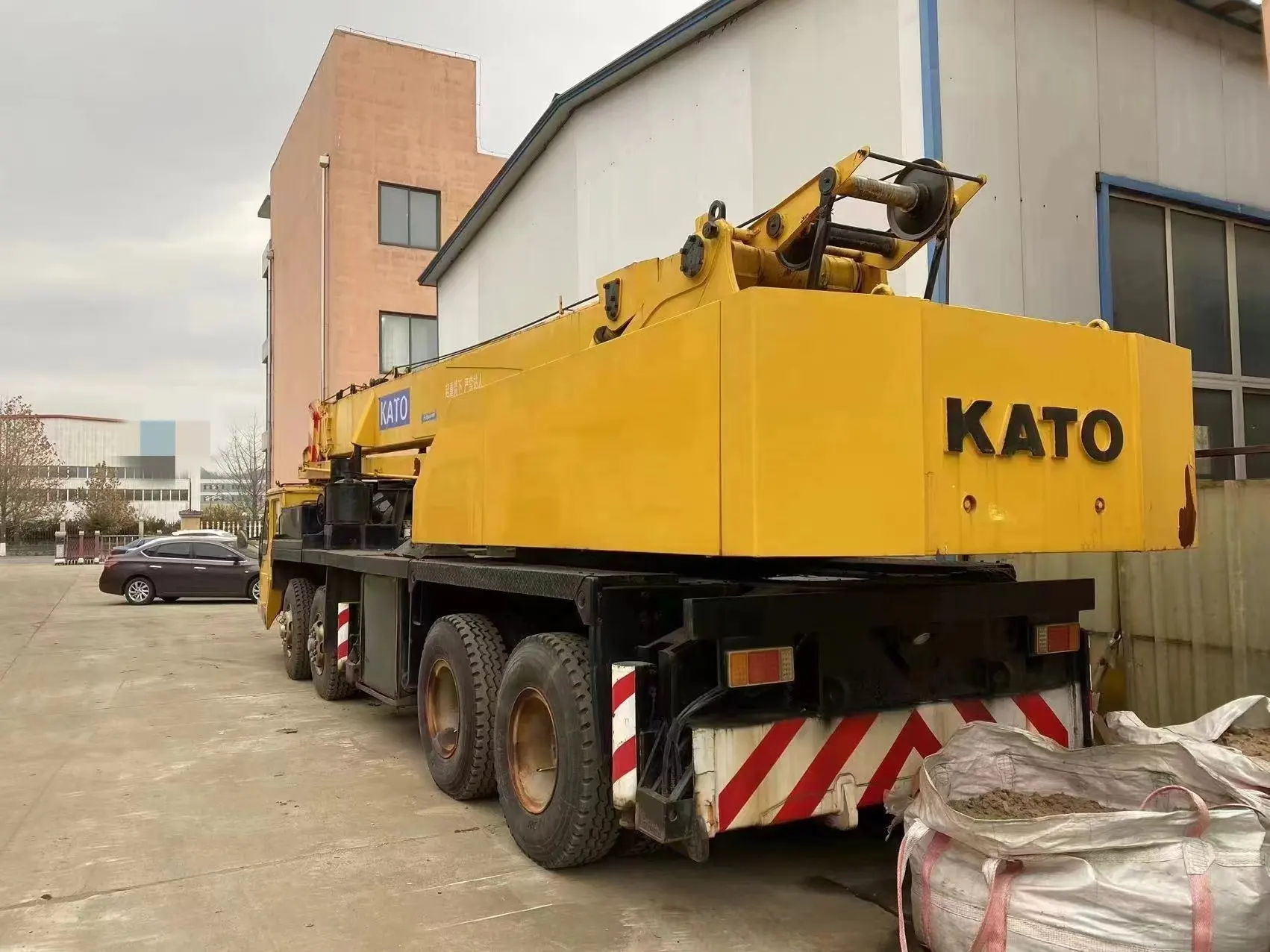 Grúa para terrenos difíciles KATO usada original de Japón, grúas de camión usadas de 50 toneladas KR500 SR500L SR500LX a la venta