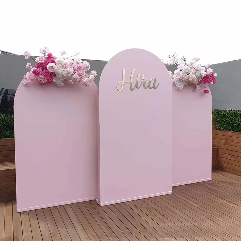 Wedding Party Supplies Wit Roze Stand Pvc U-vorm Boog Deur Bruiloft Decoratie Achtergrond Voor Bruiloft Decoratie