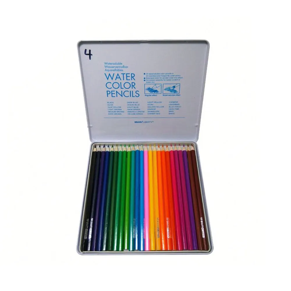 Juego de lápices de colores de madera para dibujar para niños, juego de 24 unidades
