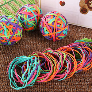 Banda de goma elástica colorida ecológica de alta calidad, fabricación de bucles, Bola de banda de goma de colores surtidos para oficina y hogar - Product Image 3