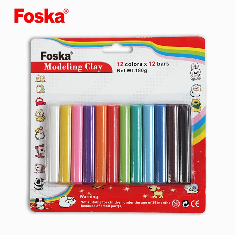 Foska-plastilina de polímero seco para niños, no tóxico, de colores