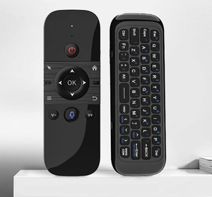 ミニM8ワイヤレス2.4G充電式RFリモコンAndroid TVボックスプラスチックキーボード固定コードと音声機能付き - Product Image 2