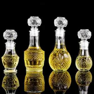 50毫升透明小空精神威士忌酒瓶迷你玻璃酒精酒瓶带螺旋盖威士忌酒瓶