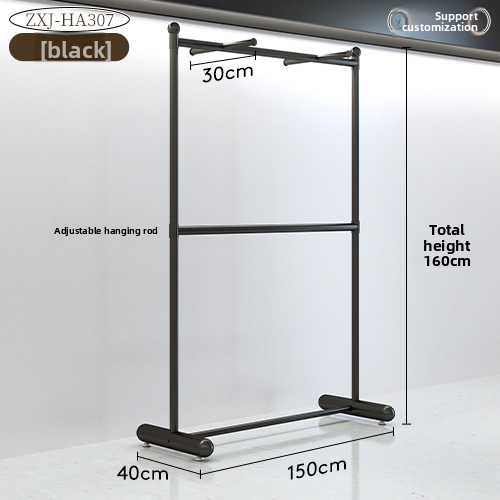 Black with hanging double layer 150X160 (middle pole adjustable)