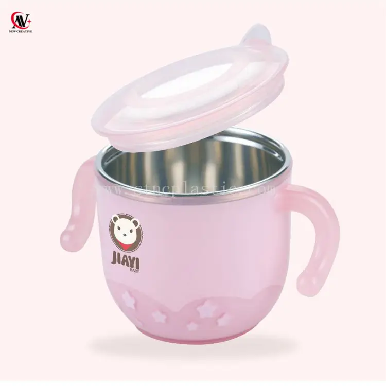 200ML 304 Thép Không Gỉ Bé Soup Mug Với Kín Nắp Và Đôi Xử Lý