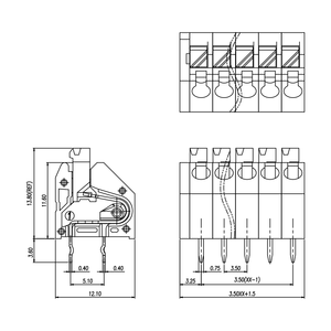 250 Connector Colorful <strong>Push</strong>-in Wire <strong>Terminal</strong> <strong>Block</strong> Connector with 2.50 mm 3.50mm Pitch <strong>Spring</strong> Power <strong>Terminal</strong> <strong>Block</strong> - Product Image 2