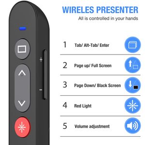 Google Slide PPT Keynote PowerPoint Slide con Hyperlink e controllo del Volume presentazione Clicker remoto per Computer Mac Laptop - Product Image 4