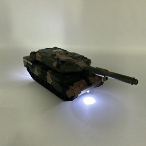 Toptan döküm askeri Tank ışık ve ses 1:24 pres döküm Model araba alaşım geri çekin askeri oyuncak Tank - Product Image 2
