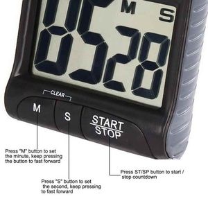 Timer Display digitale LCD Timer da cucina portatile multifunzionale con sveglia e funzione di memoria conto alla rovescia Timer di cottura - Product Image 3