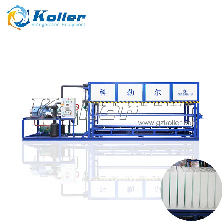 Máquina de bloques de hielo comercial evaporada directamente de 5 toneladas de alta calidad Koller DK50