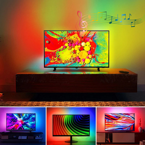 USB 5V 2M SMD 5050 Pastable ortam ışık dekorasyonu ev için TV bilgisayar kasası ve monitör renk değiştiren LED şerit işık seti - Product Image 3
