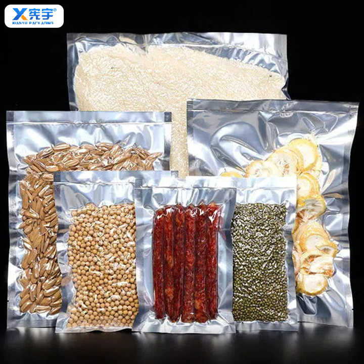 Vente en gros de sac en aluminium sous vide de film polyester de qualité alimentaire transparent simple face utilisé pour les fruits secs viande de loisirs