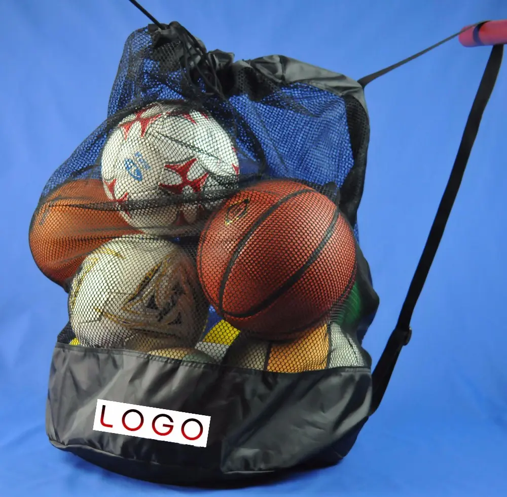 Bolsa esportiva extra grande para basquete, beisebol e vôlei, bolsa de malha para futebol, trabalho em equipe