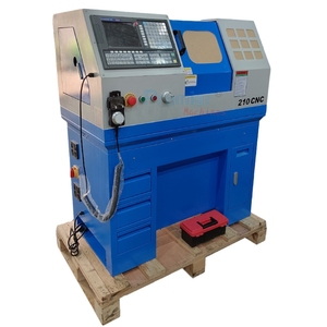 Mini 210 CNC Horizontal Tisch drehmaschine Einzels pindel 220V Flach bett Design für leichte Bearbeitung - Product Image 1