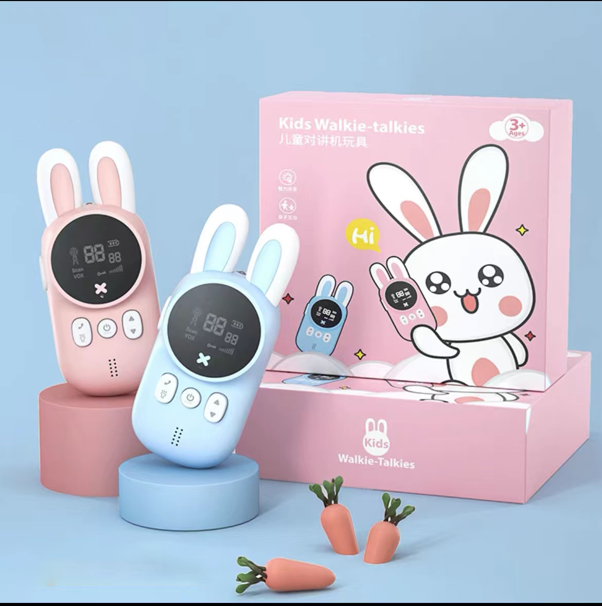 Blue kids toys walky talky