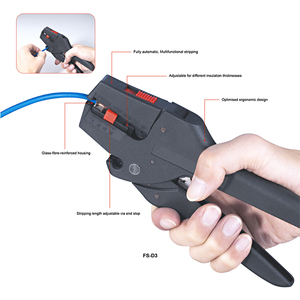 HS-700D/FS-D3 sıyırma pensesi otomatik tel striptizci aracı kesici kablosu çok fonksiyonlu kendinden ayarlı el aletleri - Product Image 3