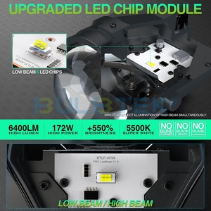BULBTEK AF08T 3インチLEDフォグプロジェクターレンズデュアルビーム3トリプルカラー3000K 4300K 5500K 6000Kゴールドゴールデンホワイトフォグプロジェクター - Product Image 4