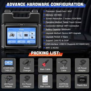 最新のXTOOL X100 PADS OBDII車診断ツールX100PADSキープログラマー (23種類の特殊機能付き) PKX100 PAD PLUS - Product Image 6