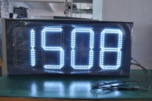 Outdoor Waterproof 16&quot; Inch Digital Led Street Clock LED Time and <strong>Temperature</strong> Signage Display Countdown Function Scoreboard - Product Image 2
