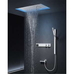 330*630mm Ceiling Shower Set LED Raining Fall <strong>Embedded</strong> Shower Head Constant Temperature Ceiling Mounted Thermostat Shower <strong>System</strong> - Product Image 4