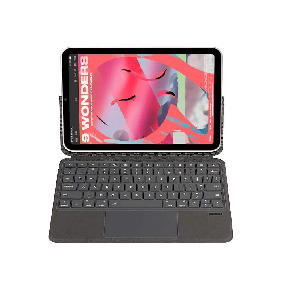 Venta caliente Smart Keyboard Funda de cuero a prueba de golpes Wireless Trackpad Keyboard Comodidad para iPad Pro Xiaomi