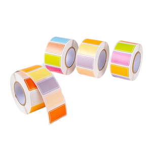 Bview Art 500pcs Assorted Color Rectangular <strong>Coding</strong> Labels Rolls Adhesive Solid Colors Tags Stickers for Inventory Organize - Product Image 1