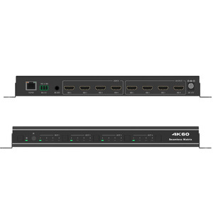 Conmutador de matriz sin costuras HDMI 4X4 de 18Gbps compatible con 2X2, 4X1 o 1X4, etc. Solución de pared de video Gestión EDID - Product Image 2