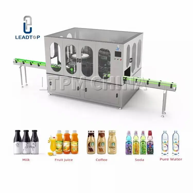 ماكينة ملء المياه المعدنية والسوائل 3 في 1 الأوتوماتيكية بالكامل، ماكينة مصنع لتعبئة زجاجات مياه الشرب، ماكينات بسعر المصنع