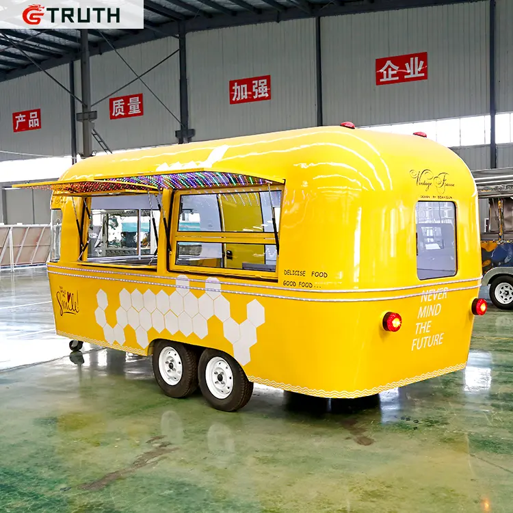 Truth custom mobile street-carros de venta rápida, camión de comida rápida, coche, furgoneta, remolques de comida con congelador, a la venta
