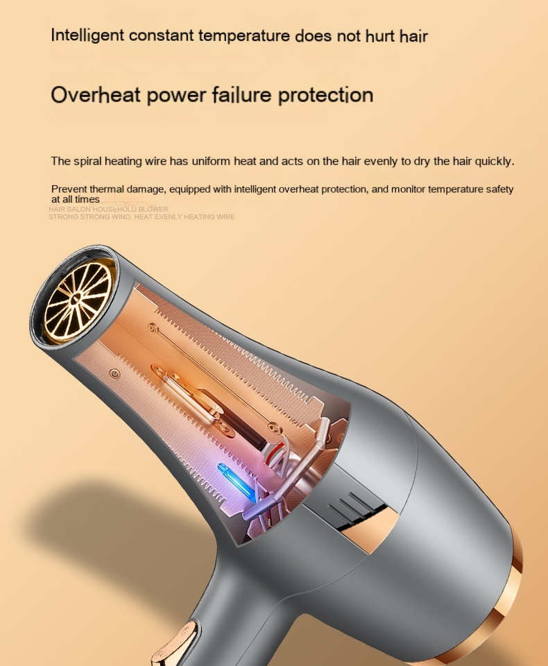 Hot Selling Salon Ac Motor Professional Blow Negative Ion Hair Dryer With Private Label Salon Ionic Function