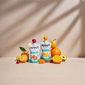 Emme Doy paketi Stand up emzik kese ile özel baskılı beyaz plastik içecek torbası sıvı ambalaj ayakta duran torba - Product Image 6