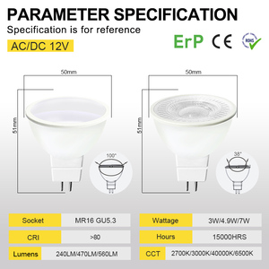 230V CE EMC <strong>LED</strong> MR16 GU5.3 5W-100D/38 Spotlight BULB Light for Jewellery Clothing and Art Exhibitions - Product Image 3