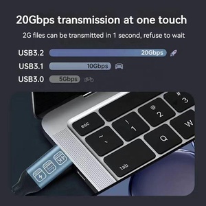 Fast Charging PD 100W 5A 20Gbps Type-C USB 3.2 Gen2 E-Mark Fast Charge USB C Type C 4K 60Hz Cable 0.15M 0.3M 0.5M 1M 1.5M 2M 3M