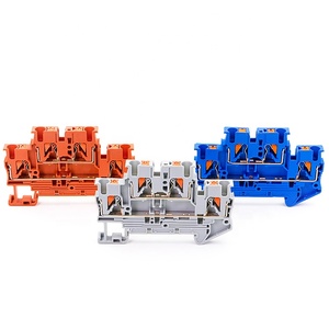 PTTB 2,5 26-12AWG 500V 22A gris Nivel de doble capa sin tornillos carril Din montado en Panel enchufe de resorte bloque de terminales de alimentación - Product Image 5