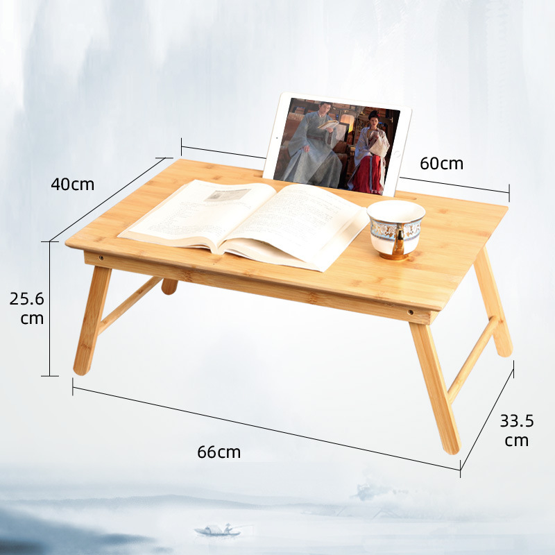 Table pliante plate couleur bambou 600*400*256