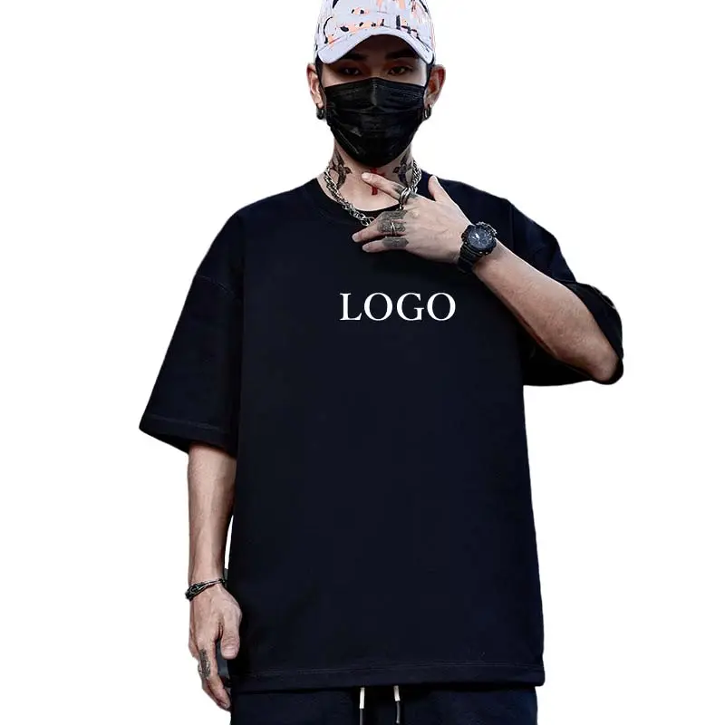 Camiseta lisa de algodón para hombre, camisa de moda de calidad, estilo japonés, holgada, 2022g, 290