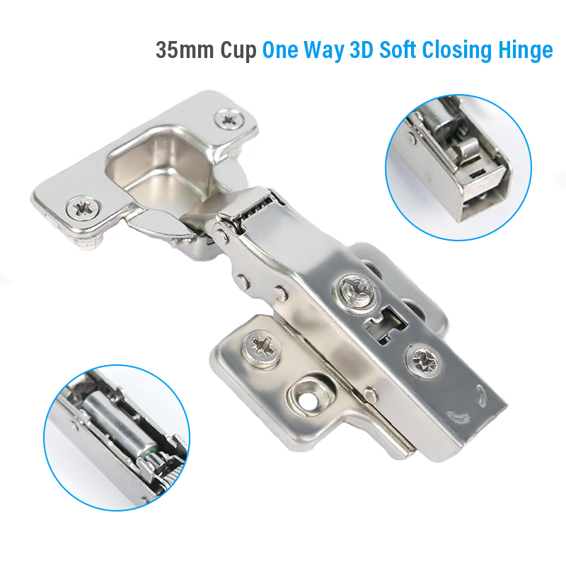 35mm cup one way 3D soft closing hinge