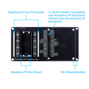 <strong>Raspberry</strong> <strong>Pi</strong> Pico/Pico W Breakout HAT Board Kit Support 4-channel <strong>Relay</strong>/GeeekPi DockerPi Series HAT Sensor Hub