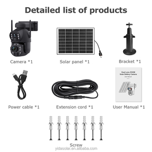 Cámara solar con zoom 36X para exteriores, sistema de seguridad 6mp HD 4g/Wifi Lte HD 4K, visión nocturna, intercomunicador bidireccional, cámara solar de red - Product Image 6