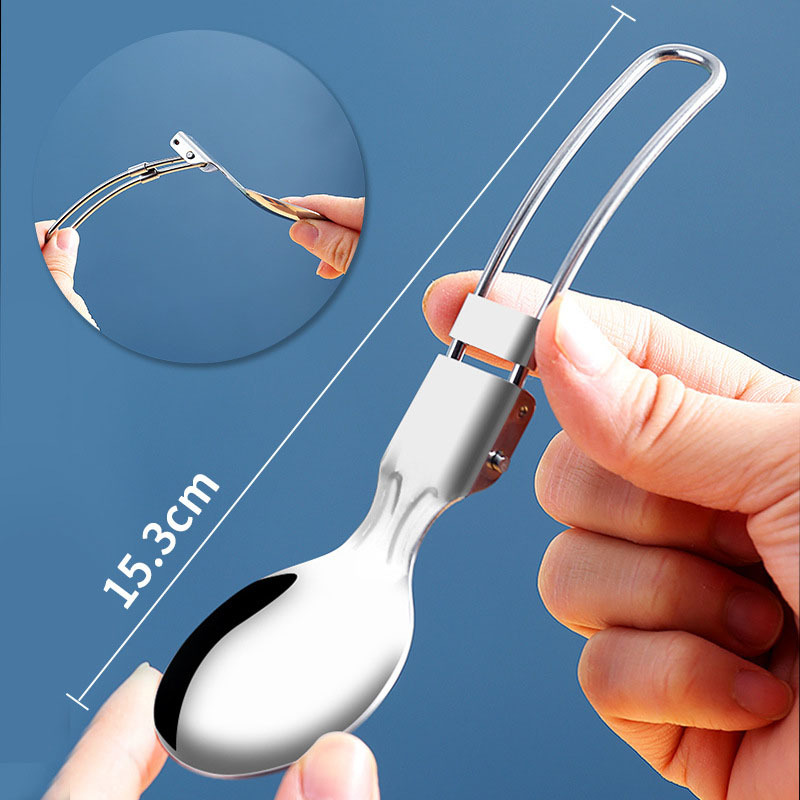 cuillère pliante en acier inoxydable